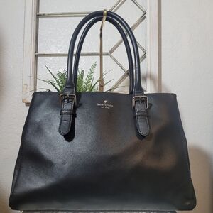 Kate Spade Black Pebbled Charlotte Street Reena Leather Shoulder Bag / Satchel